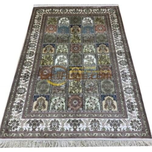 Handmade Persian Silk Carpet Super Fine Traditional Oriental Area Rug