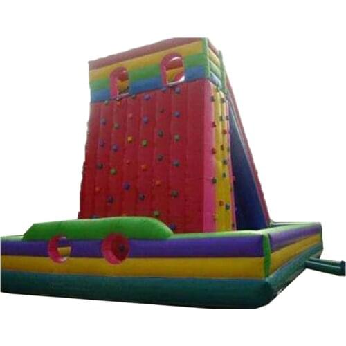 Popular Design rainbow inflatable climbing wall for kids