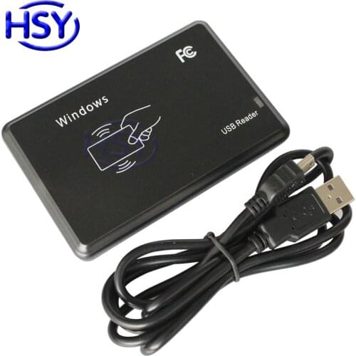RFID Desktop USB Reader 125khz Proximity EM ID Card 13.56Mhz HF IC MF 14443A cards readers writer T5577 EM4305 Cards read writer