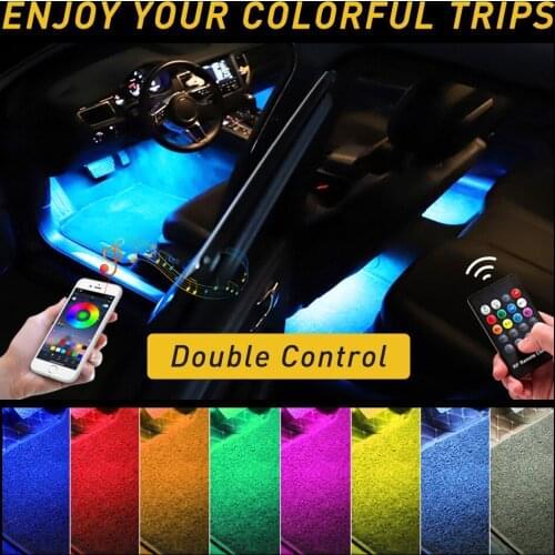 RGB LED Strip Car Interior Decorative Light Music sound Control Multiple Lamp for BMW F10 E90 X5 E70 E53 E60 E39 F30 G20 F32 F36