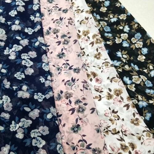 Dress fabric Chiffon soft fabric Polyester Fabric floral Printed Fabric breathable material Cosplay Doll decor