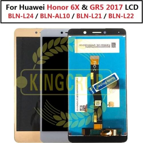 For Huawei Honor 6X LCD BLN-AL10 BLN-L21 Replacement LCD DisplayTouch Screen with frame for Huawei GR5 2017 5.5inch Smartphone