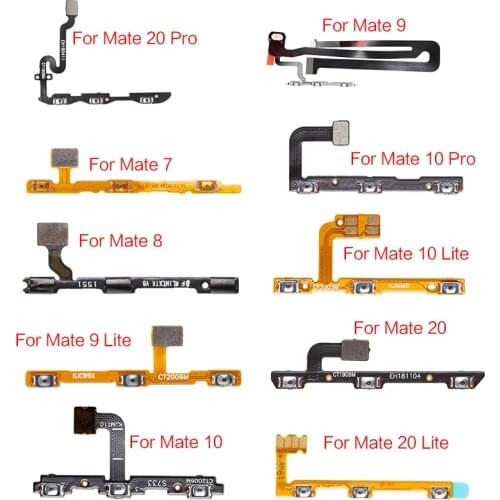 1pcs Power Button Flex Cable For Huawei Mate 7 8 9 10 Lite 20 Pro Volume Switch Replacement Parts