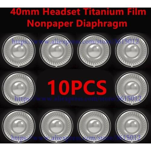 10PCS/lot 40mm DIY Headphone Speaker Unit HIFI Headphone Speakers Accessories Headset Titanium Film Nonpaper Diaphragm 32ohms
