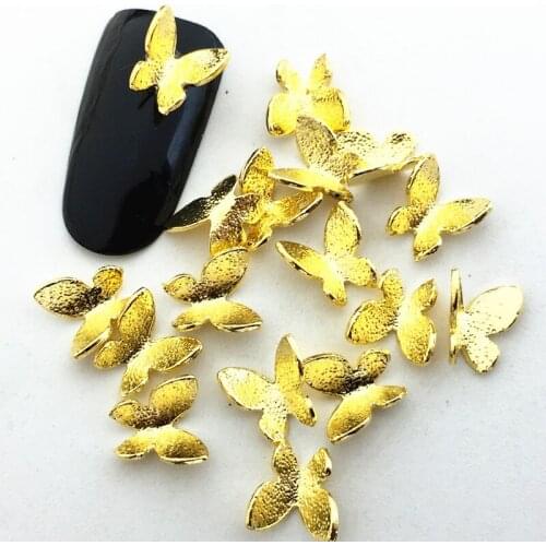 10pcs/bag Retail New Japan Korea 3D Nail Art Deco Alloy Nail Accessories Kawaii Butterfly Style DIY Nail Tools for Manicure