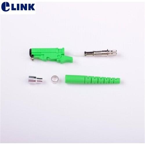 100pcs HS E2000 fiber optic connector kit UPC APC (made in China) with metal shutter include ceramic ferrule(1.0) factory ELINK