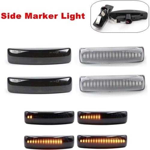 2Pcs Clear Smoked Car LED Side Marker Lights For Land Rover Range Rover Sport Discovery LR3 LR4 Freelander LR2 Turn Signal Lamps