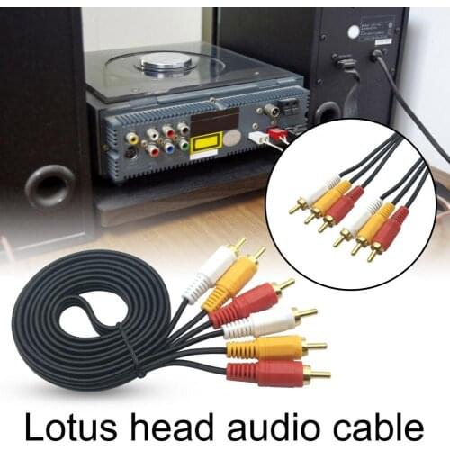 3M AV Audio Cable Stable Transmission High Fidelity Plug Play 3RCA to 3RCA Replaceable Audio AUX Cable for DVD