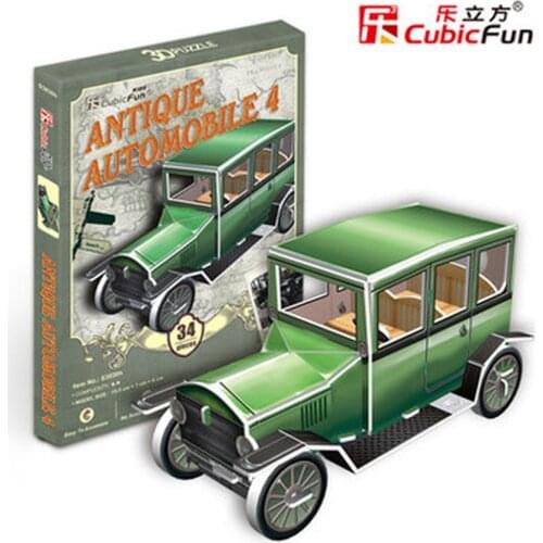 T80 3D Puzzles DIY mini traffic series Antique Automobile4 airplane three-dimensional puzzle children creative educational toy