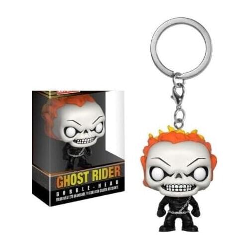 4cm Keychain Ghost Rider Action Figure Collection Toys for Children Christmas Gift