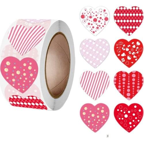 500pcs Valentines Gift Sealing Stickers Love thank you washi tape sticker rolls for packging decoration thanks label set
