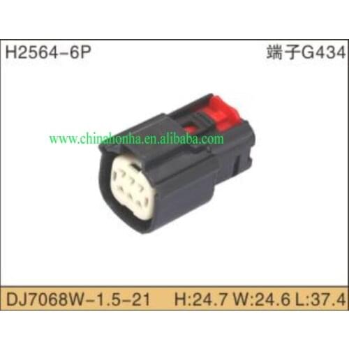 Free shipping 2set Molex 6pin 3.5 spacing electric plug wiring harness cable molex female connector 33472-0601