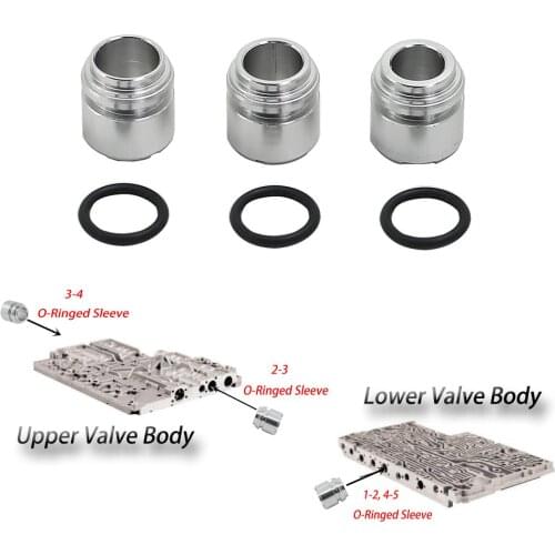 Overlap Control Valve Sleeve Kit 3-4 , 2-3 ,1-2, 4-5 O-Ringed Sleeves For Mercedes-Benz Dodge 722.6 Trans Replace 68942-05K