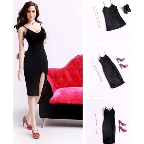 Mini Times Toys P-006 A B C 1/6 Sexy Flash Split Skirt Clotthes Model for 12inch Action Figure DIY