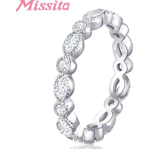 MISSITA 100% 2019 New Fashion AAA CZ Rings For Women Girls Gift Brand Fashion Jewelry Anniversary anillos mujer