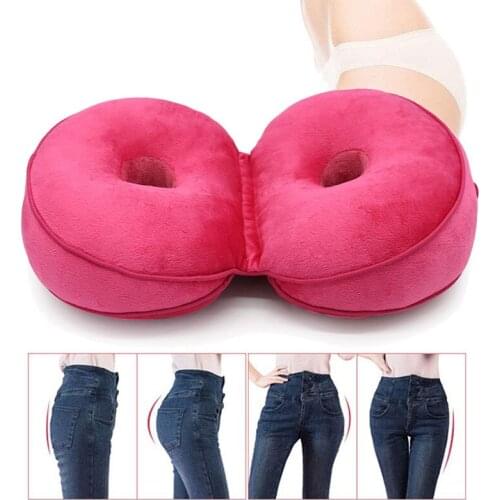 Multifunctional Dual Chair Cushion Memory Foam Lift Hip Up Seat Cushion Help With Sciatica Back Pain Office Car Massage Cushion