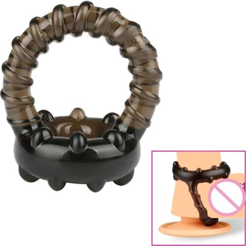 Male Masturbation Cock Rings Delay Ejaculation Binding Penis Rings Chastity Device Elasticity Lock Erotic Sex Toys for Men