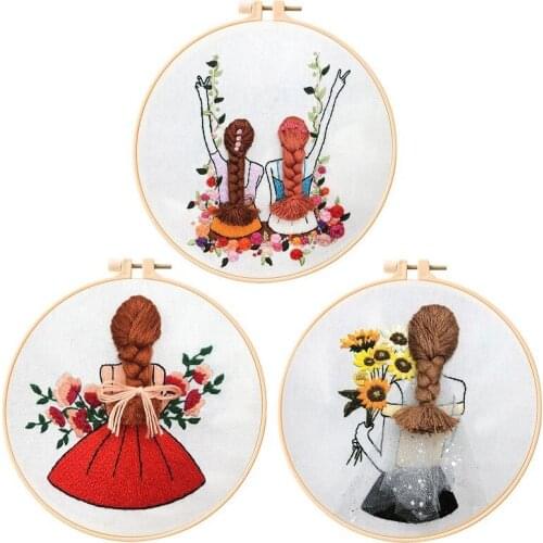 Best Friends Embroidery Kit for Beginners, Modern Embroidery Starter Kits, Love Gift Embroidery Set, English Description