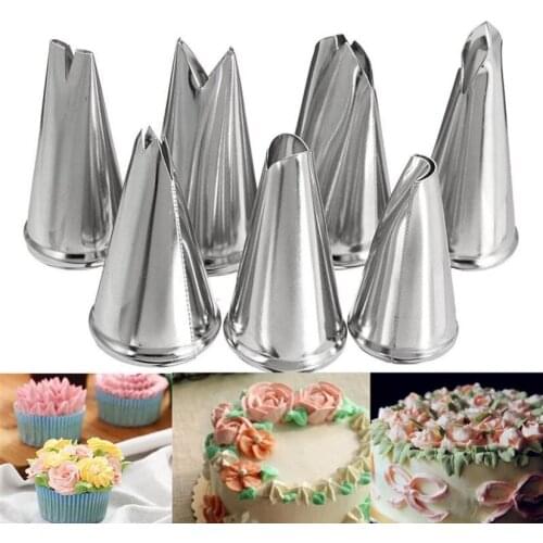 7 pcs/set Leaf Tips Icing Piping Nozzles Cake Decorating Pastry Tip Sets Cupcake Tools Bakeware