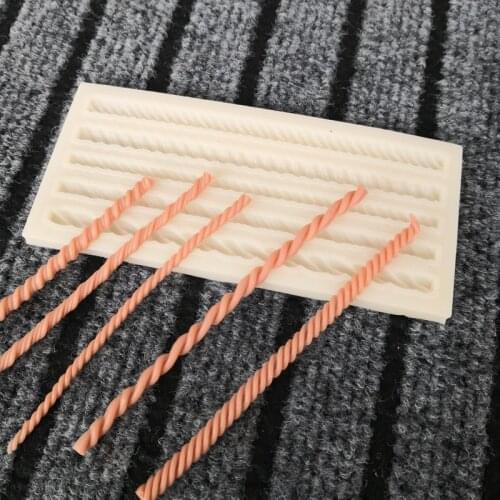 New rope silicone mould Cake lace decoration tool DIY chocolate candy flower mould