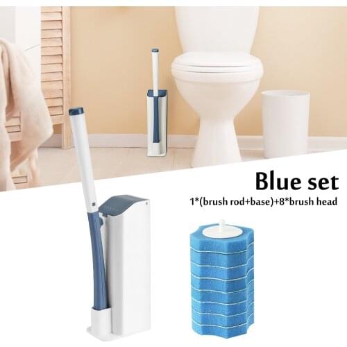 Disposable Toilet Wand Cleaning Brush Toilet Brush Holder with Cleaning System For Bathroom Toilet and WC Cleaner