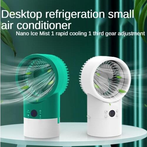 Air cooler desktop home office add water and ice small electric fan small spray air cooler