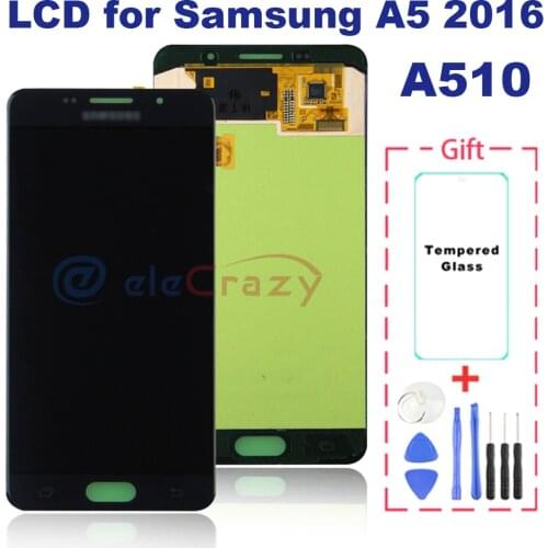 Original for Samsung Galaxy A5 2016 A510 LCD Display A510F A510M Touch Screen Digitizer Assembly Replacement 100% tested