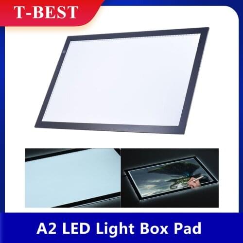 A2 LED Light Box Pad Drawing Tracing Tracer Copy Board Table Pad Panel Copy board with Stepless Function Brightness Control