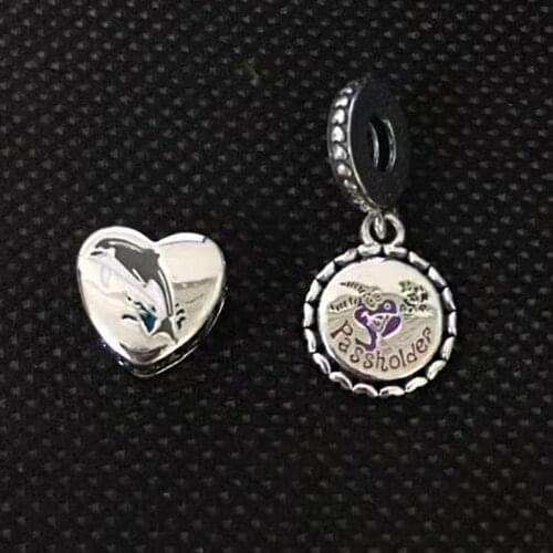 2020 High-quality Sterling Silver 925 New Dolphin, Passportep Charm Pendant Diy Original Suitable For Women 1: 1 Jewelry Gift