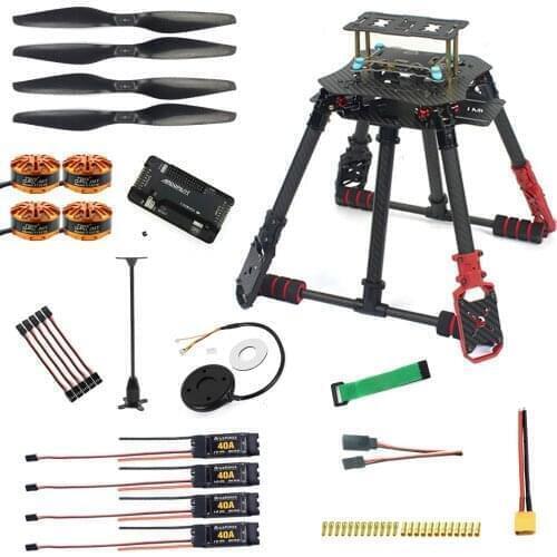DIY Drone 560mm Carbon Fiber Foldable Frame W/ 700KV Brushless Motor 40A ESC 1455 Propellers APM2.8 With compass RC Quadcopter