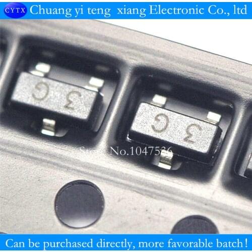SMD triode BC857C 45V0.1 A / 3 g PNP SOT23 (100PCS/lot)