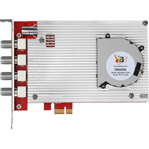TBS6508 DVB-S2X/S2/S/T2/T/C2/C/ISDB-T Octa Tuner PCI-e Card Support VCM, CCM, QPSK, 8PSK, 16APSK, 32APSK