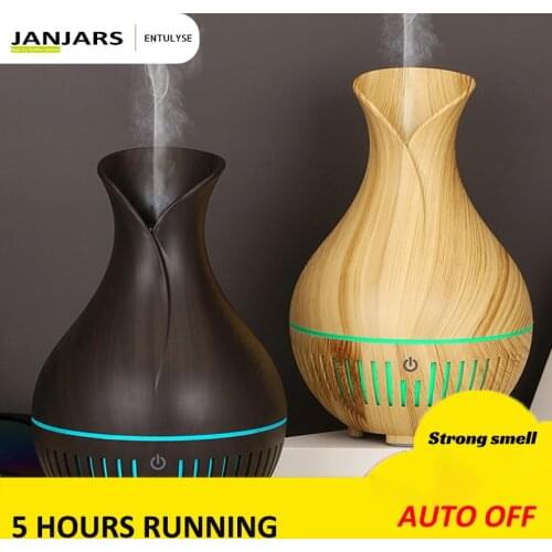 AUTO OFF USB electric Aroma Essential Oil Diffuser Ultrasonic Air Humidifier Wood Grain LED Lights aroma diffuser for home
