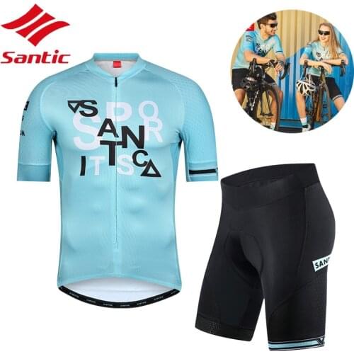 Santic Bike Jersey Men Women Summer Breathable Quick Dry Anti-Pilling Bicycle Clothes Jersey Cycling Accessories