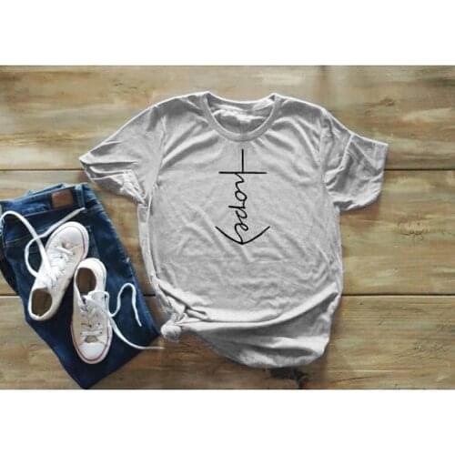 Hope Anchor TShirt Hebrews T-shirt Christian Women Fashion Funny Tees Slogan Unisex Tees Grunge Tumblr Goth Tops T Shirt