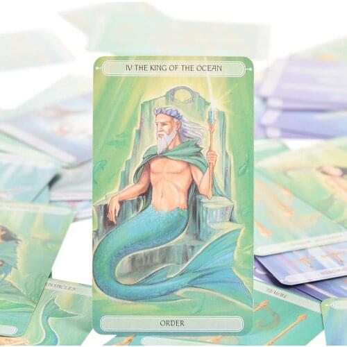 Vivid Tarot Cards Mermaids & Marine Life Magical World Interactive Board Tarot Games Full English Version Family Party Game Card