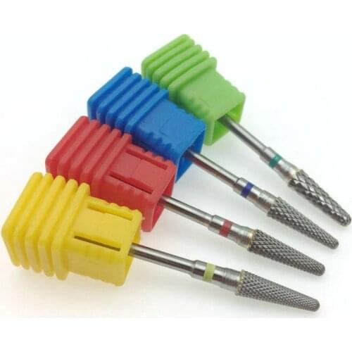 1pc Carbide Cuspidal Nail Drill Bits 4 Size Mills Cutter Apparatus for Manicure Remove Nail Gel Bur Drill Accessories