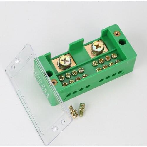 1pcs Terminal block zero fire wire distribution box for metering length 98mm width 45mm thicknes34mm