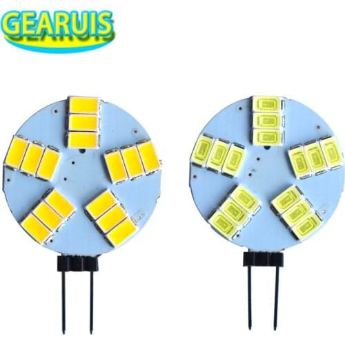 10pcs 12V DC G4 LED 15 SMD 5630 Bulb Lamp Warm White Lighting Lights replace Boat Light Halogen Chandelier lights Source