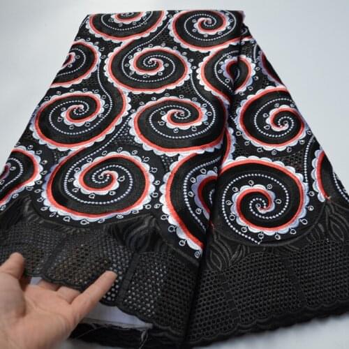 12 colors (5yards/pc) high quality black Swiss voile lace gorgeous embroidered African cotton lace fabric for party dress CLP15