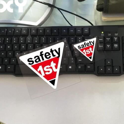 2Pcs / Set Safety First Truck Auto Motor Sticker Decal for Motorcycle Helemet for Honda Fit Volkswagen VW Golf Civic and So On