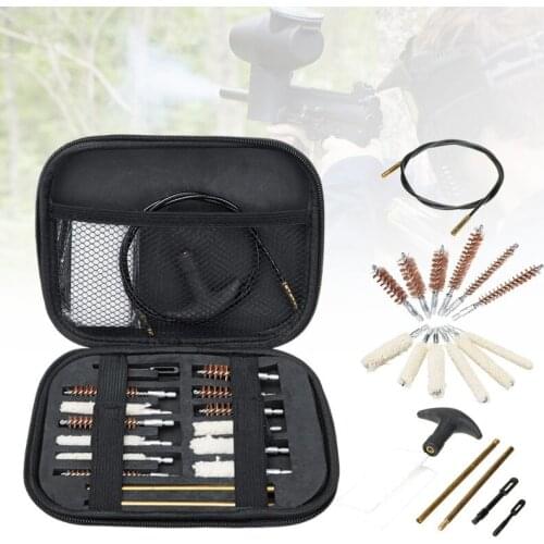 20pcs/set Gun Rifle Pistol Cleaning Set Universal Gun Brush Tool for Pistol Hunting Shotgun Firearm Cleaner Hunting Accessories