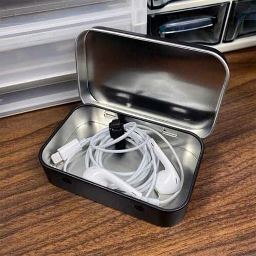 24 Pack Case Metal Rectangular Empty Hinged Tins Box Containers Black Mini Portable Box Jewelry Candy Coin Key Organizer