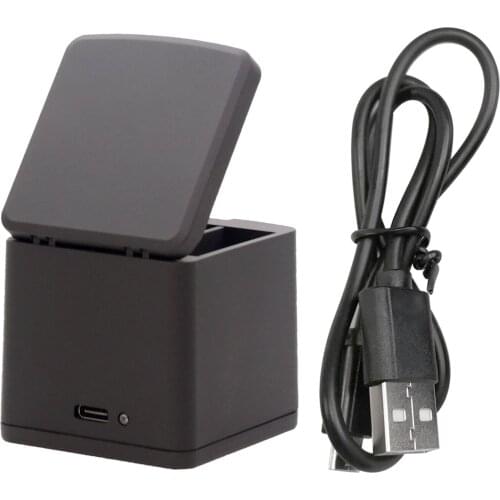 1pc 3 Channel Battery Charger for Go Pro HERO 9 with Type C/USB Charging Cable Battery Charger for Go pro Hero 9 Accessories