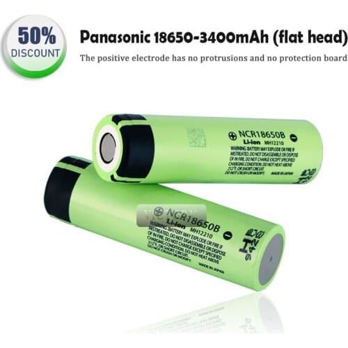 4pcs 100% New Original NCR18650B 3.7V 3400mah 18650 Lithium Rechargeable Battery For Flashlight batteries