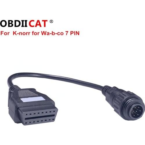 7pin to 16Pin Converter OBDII Cable for diesel Truck for K-norr for Wa-b-co for T-railer