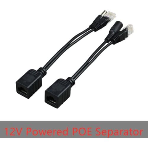 2Pcs POE Adapter cable RJ45 Injector Splitter Kit Tape Screened Passive Power Over Ethernet12-48v Synthesizer Separator Combiner