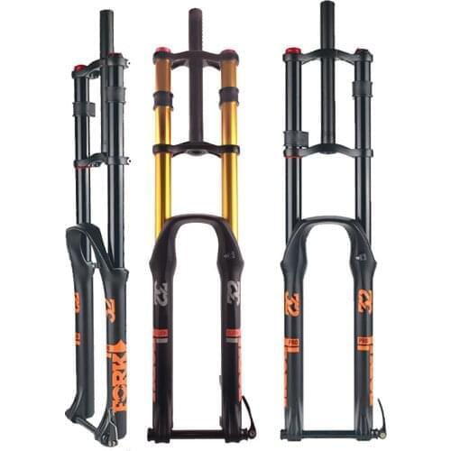 Mountain Bike Air Pressure Shoulder Shock Absorbers Front Fork Damping Air Fork Shoulder Control 27.5/29 15x100mm Barrel Shaf