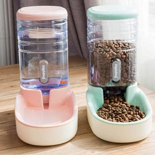 Pet Dog Automatic Water Feeder 3.8L Food Storage Bucket Cat Water Fountain Dispenser Small Teddy Pet Feeding Watering Supplies