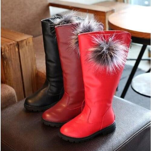 FurChildren Snow Boots Winter Female Fashion Boots Girls Princess Knee-Length Martin Boots Child Casual Sports Shoes HotSneakers